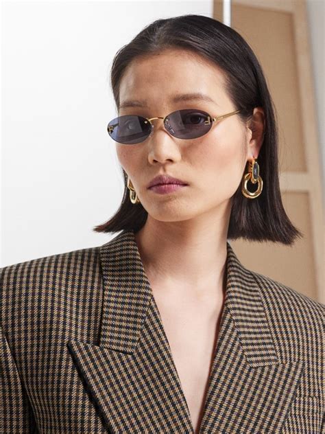 FENDI EYEWEAR Rimless oval